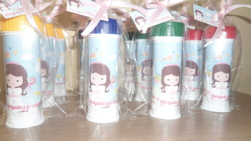Lembrancinha Batizado Bolhas de Sabão Personalizado