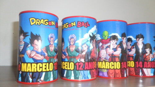 Lembrancinha Dragon Ball Cofre de Papelão Personalizado