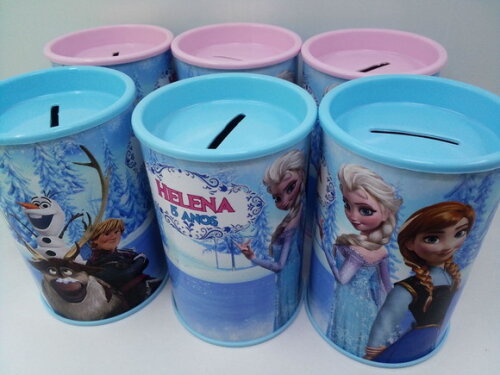 Cofre de Papelão Personalizado Tema Frozen