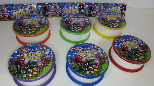 Lembrancinha Sonic Copo Retratil ou Copo Sanfonado