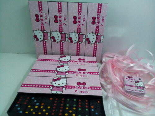 Lembrancinha Hello Kitty Domino Personalizado
