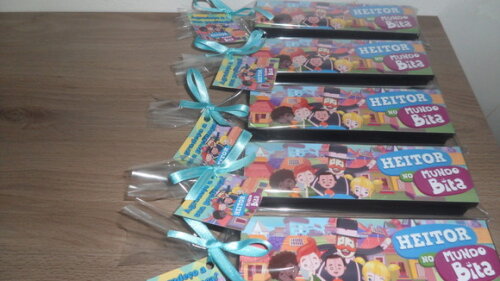 Lembrancinha Mundo Bita Domino Personalizado
