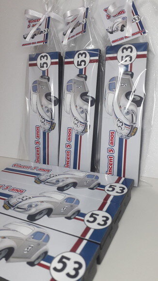 Lembrancinha Herbie Domino Personalizado
