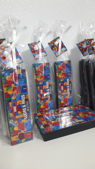 Lembrancinha Lego Domino Personalizado