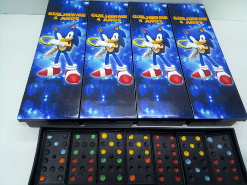 Lembrancinha Sonic Domino Personalizado