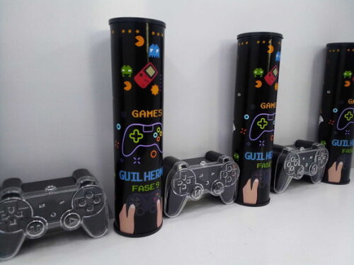Lembrancinha Game Kit Baleiro Controle de Video Game + Pega Varetas