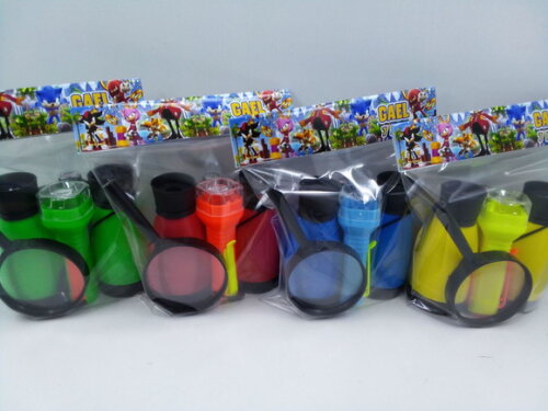 Kit Binoculo + Lanterna + Lupa Tema Sonic