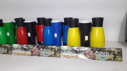 Kit Binoculo e Lanterna Tema Parque dos Dinossauros