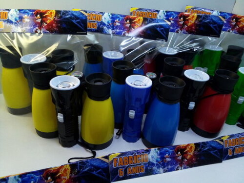 Kit Binoculo e Lanterna Tema Sonic