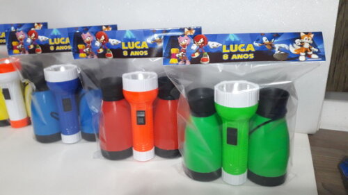 Kit Binoculo e Lanterna Tema Sonic