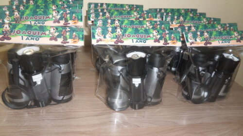 Kit Binoculo Prata + Lanterna + Lupa Mickey Safari