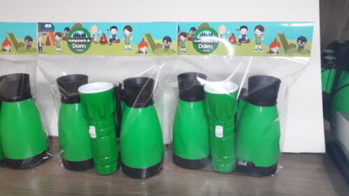 Kit Binoculo Zoom 4 Vezes e Lanterna Acampamento
