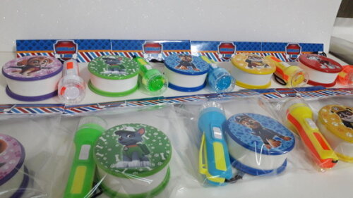Kit Copo Retratil + Mini Lanterna Patrulha Canina