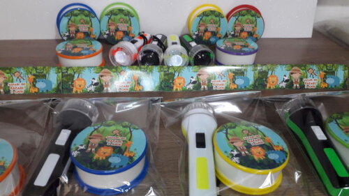 Kit Copo Retratil + Mini Lanterna Safari Baby