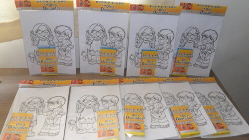 Kit de Desenhos para Colorir com Giz de Brindes para Empresa