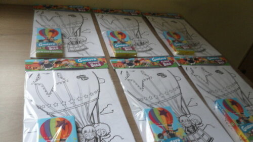Kit de Desenhos para Colorir com Giz de Cera Mundo Bita