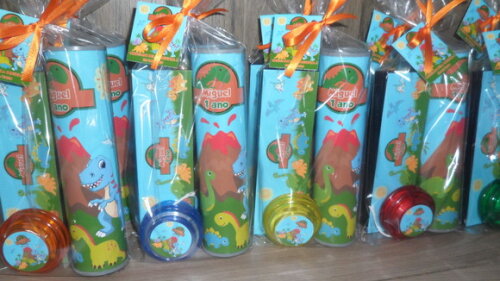 Kit Domino + Pega Varetas+ Ioio Personalizado Dinossauro