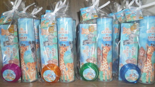Kit Domino + Pega Varetas+ Ioio Personalizado Safari