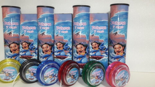 Kit Domino + Pega Varetas+ Ioio Tema Lilo e Stitch