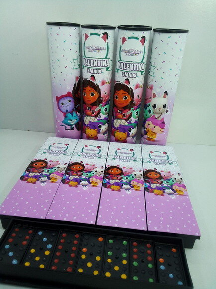Kit Domino e Pega Varetas Mundo Mágico da Gabi