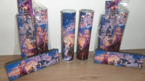 Kit Domino e Pega Varetas Personalizado Enrolados Rapunzel