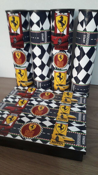 Kit Domino e Pega Varetas Personalizado Tema Ferrari