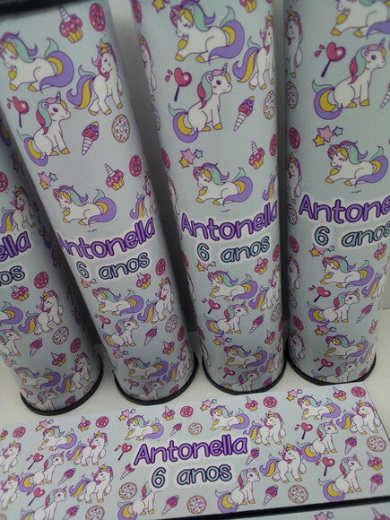 Kit Domino e Pega Varetas Personalizado Unicornio
