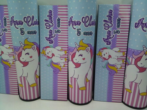 Kit Domino e Pega Varetas Personalizado Unicornio