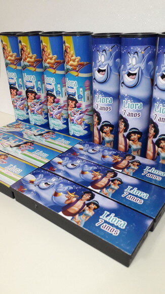 Kit Domino e Pega Varetas Tema Jasmine e Aladim