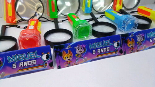 Kit Lanterna e Lupa Tema Mistérios Animais