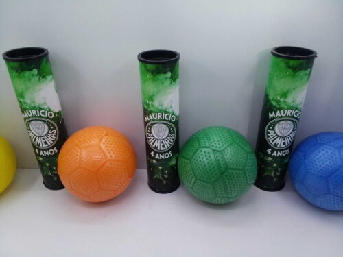 Kit Pega Vareta + Mini Bola Tipo Dente de Leite Tema Futebol