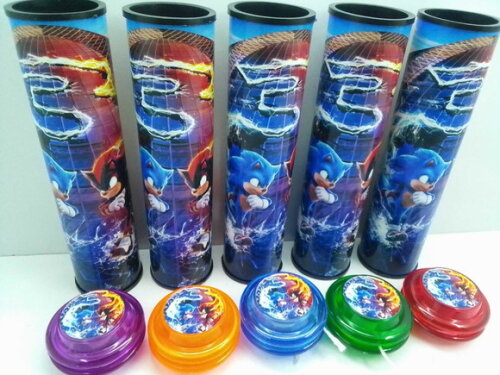 Kit Pega Varetas e Ioio Personalizado Tema Sonic