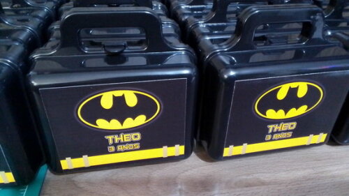 Maletinha Plastica Personalizada Tema Batman