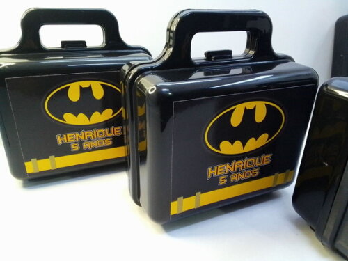 Maletinha Plastica Personalizada Tema Batman