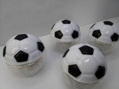 Mini Baleiro Bola Tema Futebol 5x5x5cm