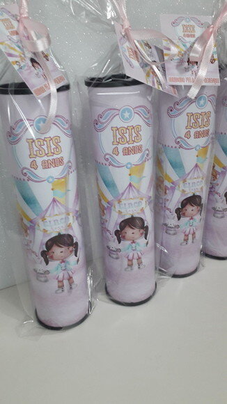 Lembrancinha Circo Rosa Pega Varetas Personalizado