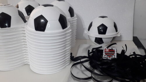 Lembrancinha Futebol Pote Bola de Futebol Plasutil Tema Futebol+ 