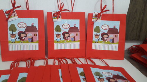 Sacolinhas Personalizada Chapeuzinho Vermelho