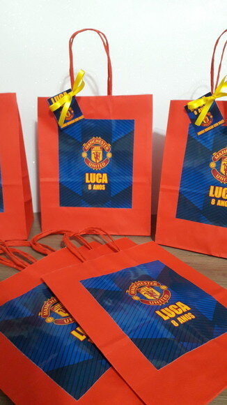 Sacolinhas Futebol Personalizada no Tema da Manchester