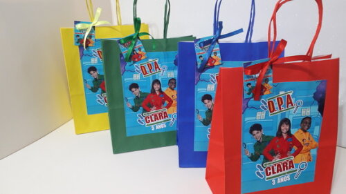 Sacolinhas Detetives do Predio Azul personalizadas