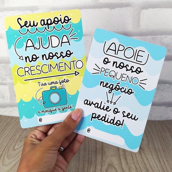 20 Cartões- Agradecimento Ao Cliente