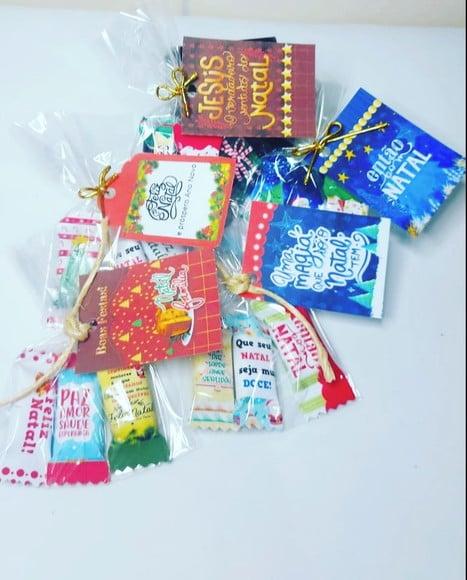 3 Unidades De Balinhas Natal Com Tag
