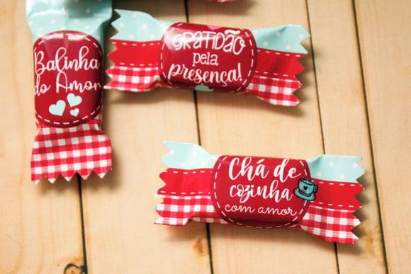 4 Balinhas com Lapela- CHÁ DE COZINHA