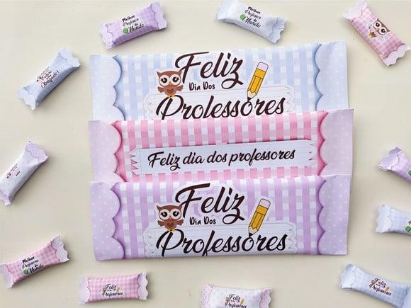 Adesivo para Barra de Chocolate 90g- Dia dos Professores