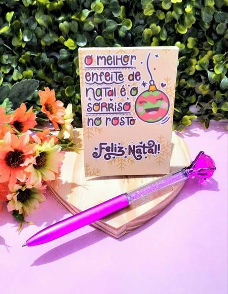 Bloquinho de Anotações com Caneta- Natal