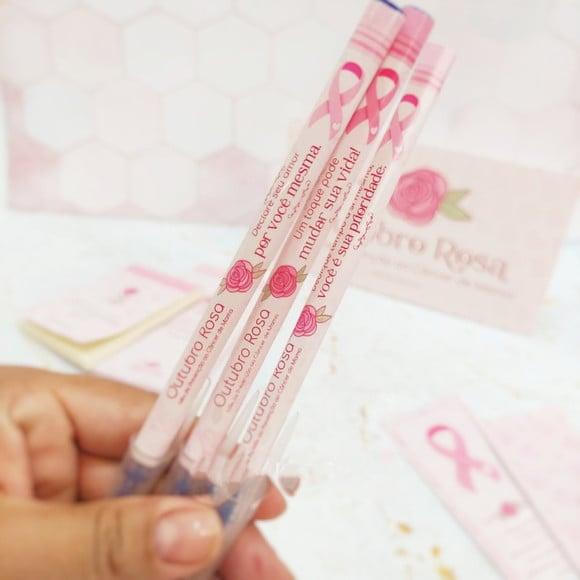 Bloquinho de Anotações com Caneta- Outubro Rosa