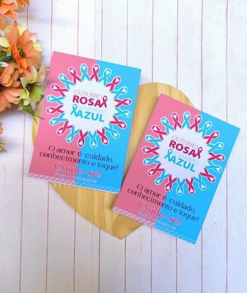 Bloquinho de Anotações com Caneta- Outubro Rosa e Novembro a