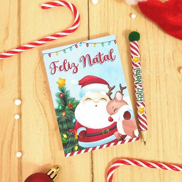 Bloquinho de Anotações com Lápis- Natal