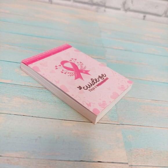 Bloquinho de Anotações e Lápis- Outubro Rosa