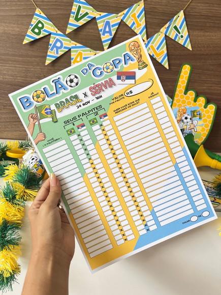 Bolão da Copa- 50 Unidades